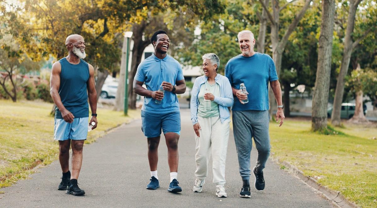 group of people walking outdoors