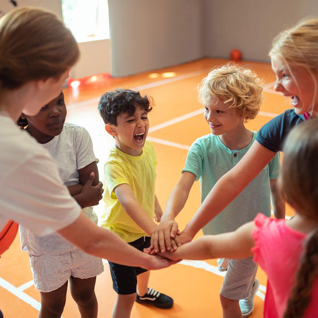 kids playing at the gym